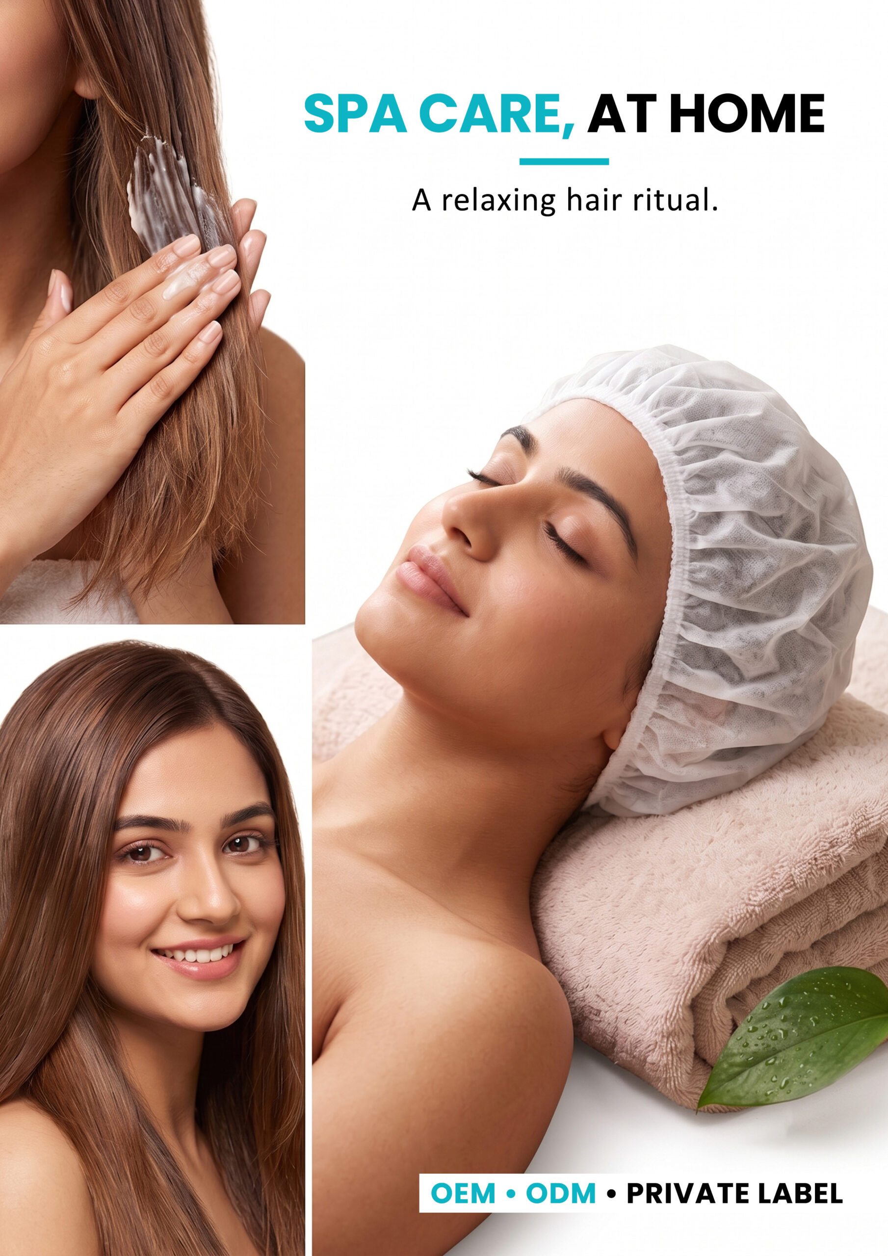 AllMask Hair Steam Mask – Spa Care at Home Woman using AllMask hair steam mask for a relaxing spa care treatment at home