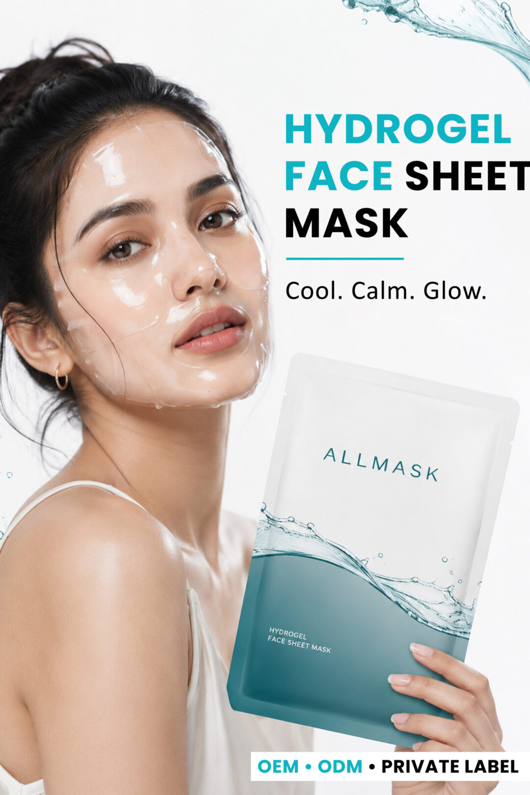AllMask Hydrogel Facial Sheet Mask for cooling hydration and glowing-looking skin
