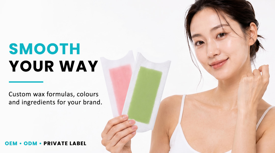 AllMask gel wax strips in different colors and custom formulations