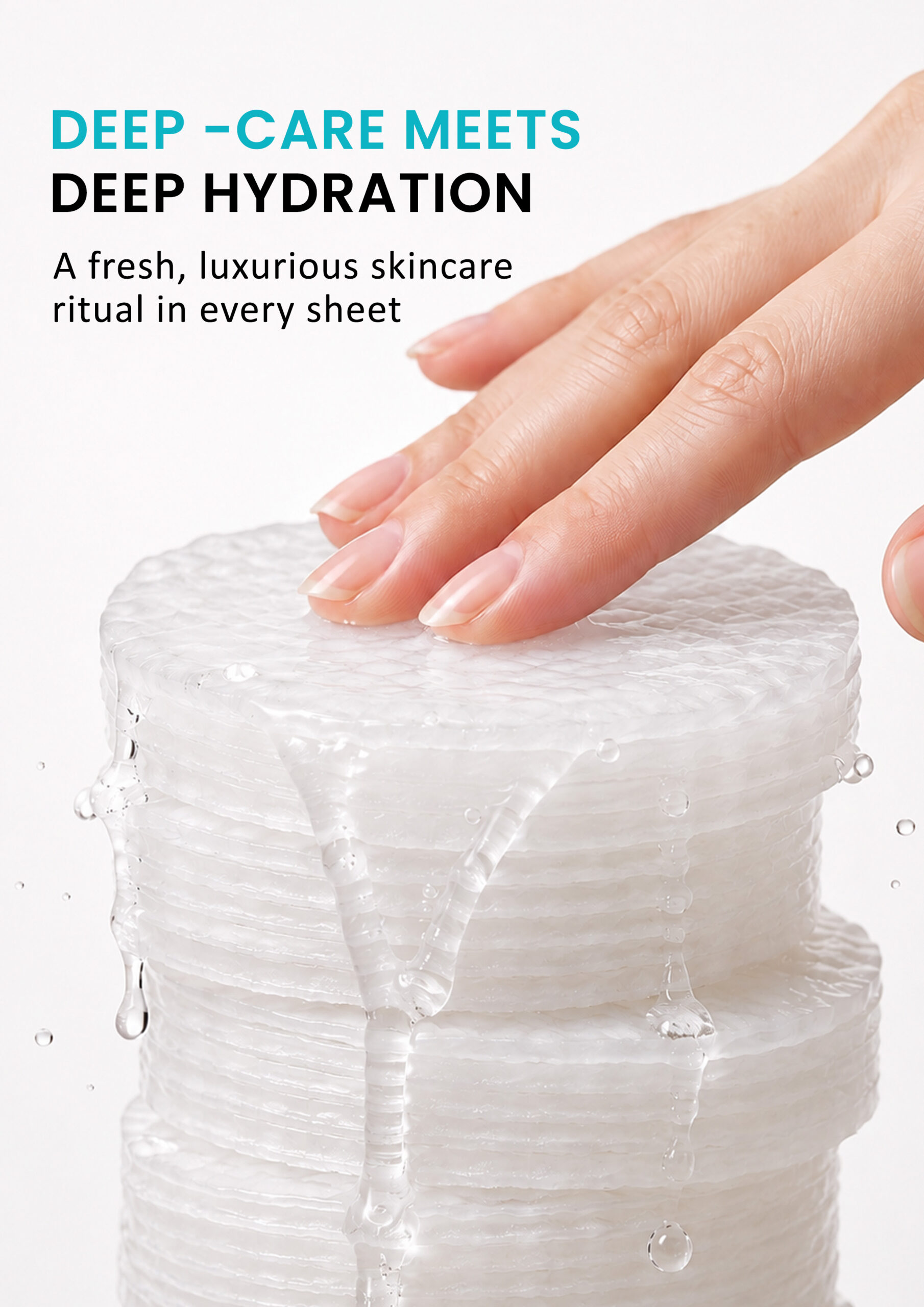 AllMask Gel Toning Pads – Deep Hydration AllMask gel toning pads stacked and saturated with skincare essence