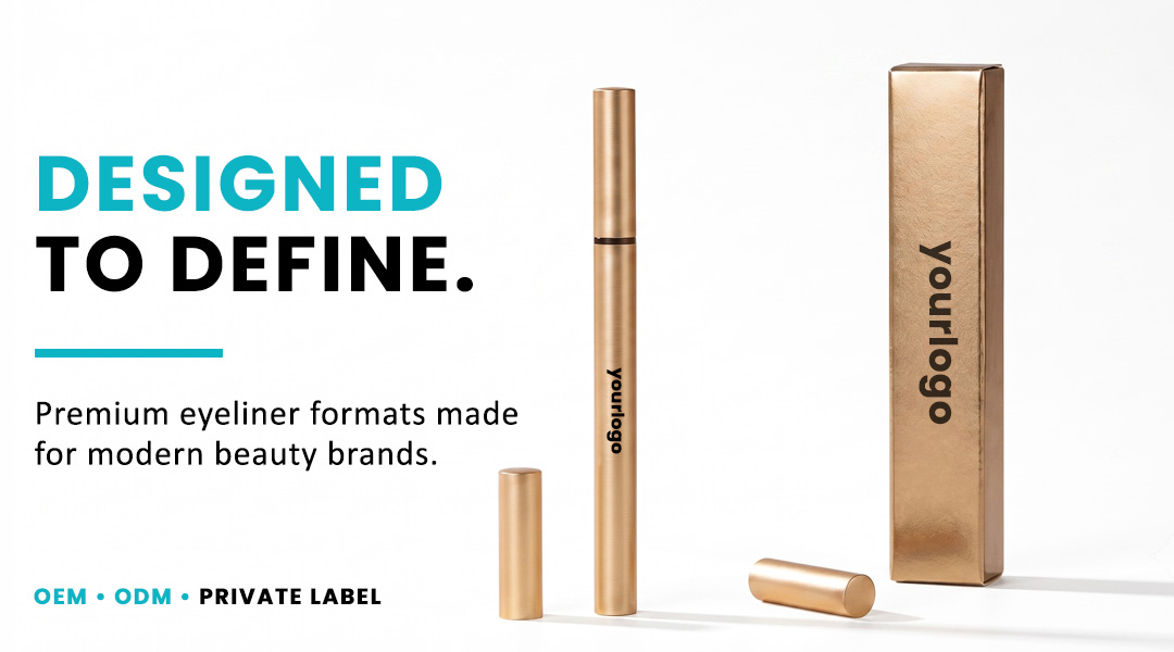 AllMask liquid eyeliner pen in premium packaging for private label beauty brands