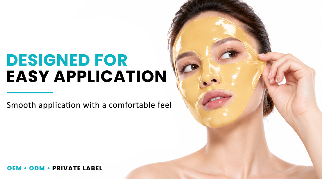 Woman applying yellow AllMask modelling mask for professional skincare
