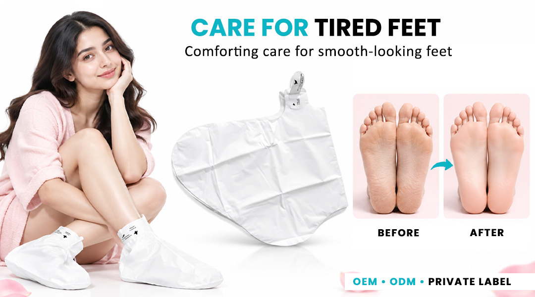 ALLMASK foot mask before and after foot care results