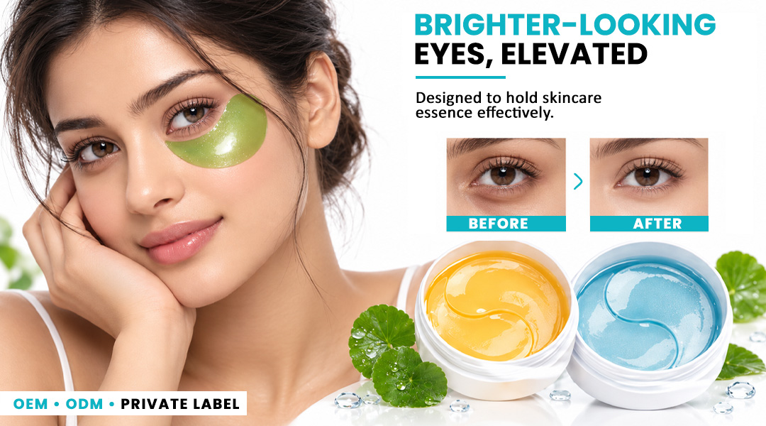 ALLMASK hydrogel under eye patches before and after eye care