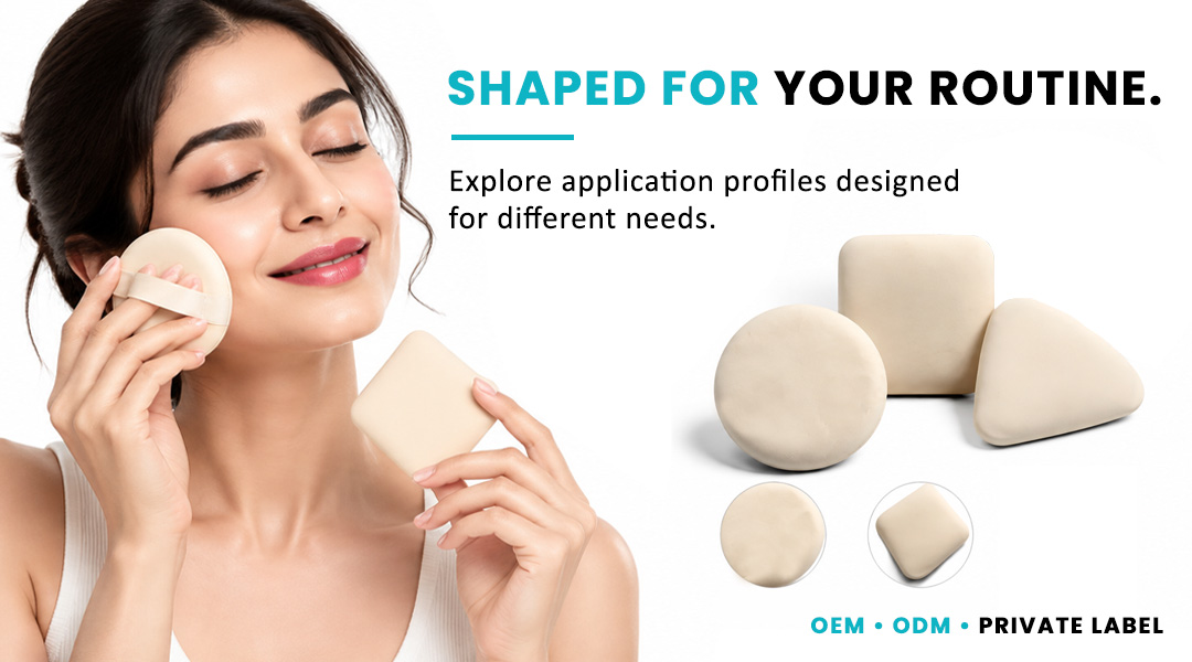 AllMask makeup puffs in different shapes for customized beauty application