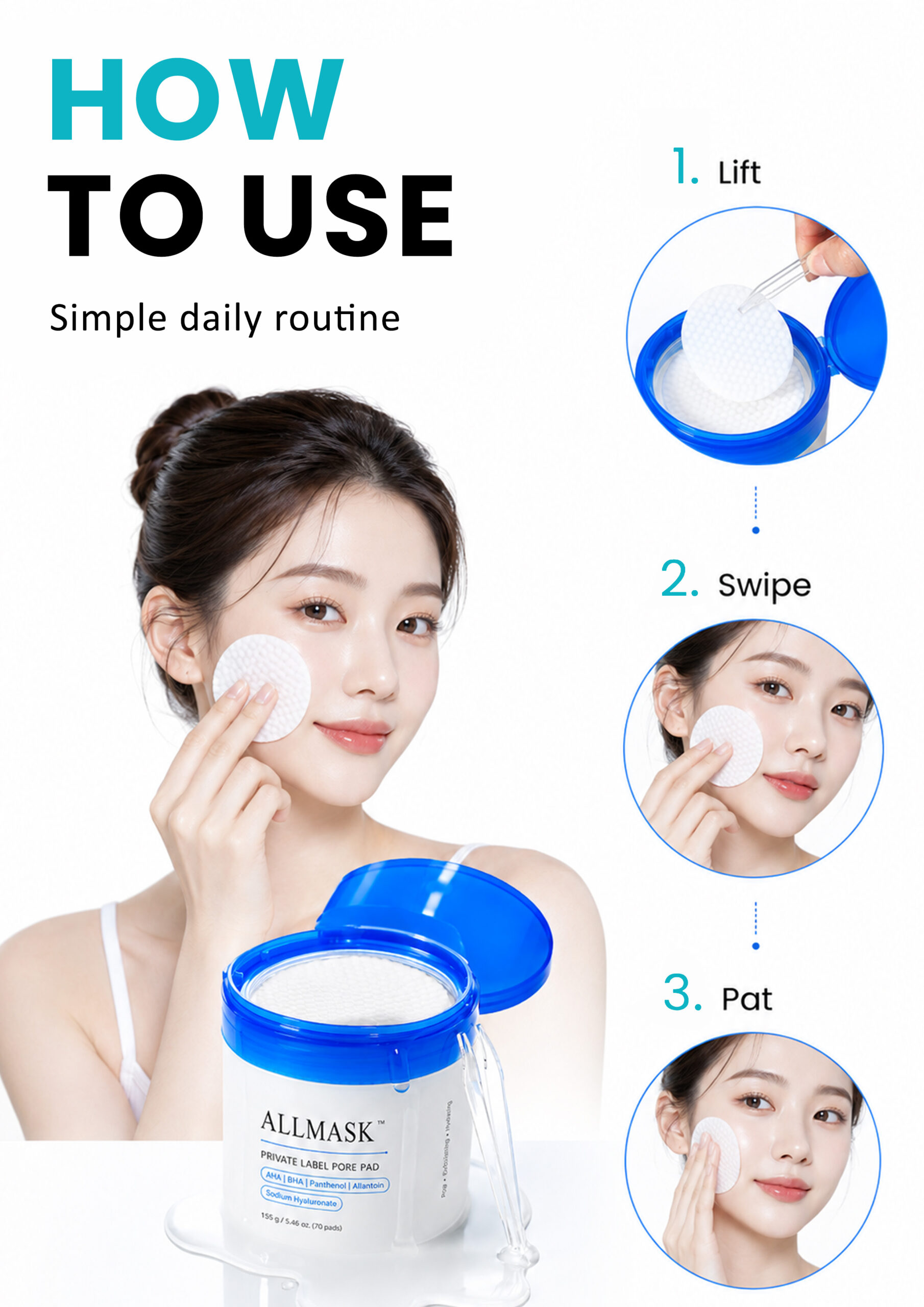 AllMask Gel Toning Pads – How to Use How to use AllMask gel toning pads for a simple daily skincare routine