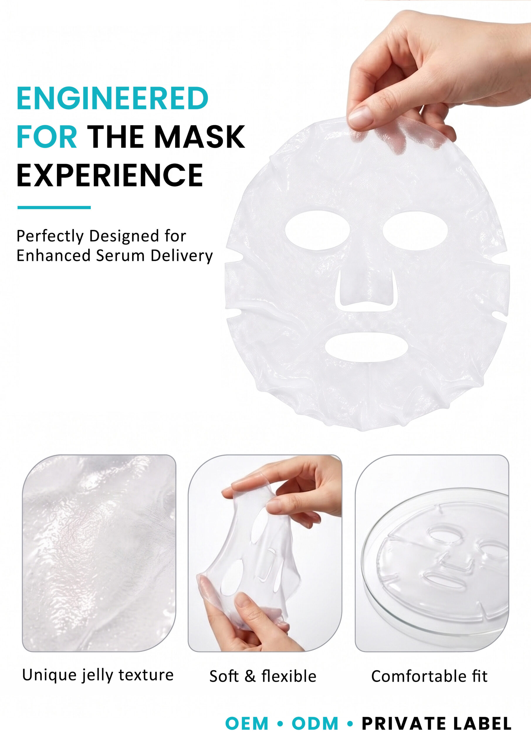 AllMask Jelly Sheet Face Mask – Engineered for Comfort AllMask Jelly Sheet Face Mask showing unique jelly texture soft feel and flexible comfortable fit