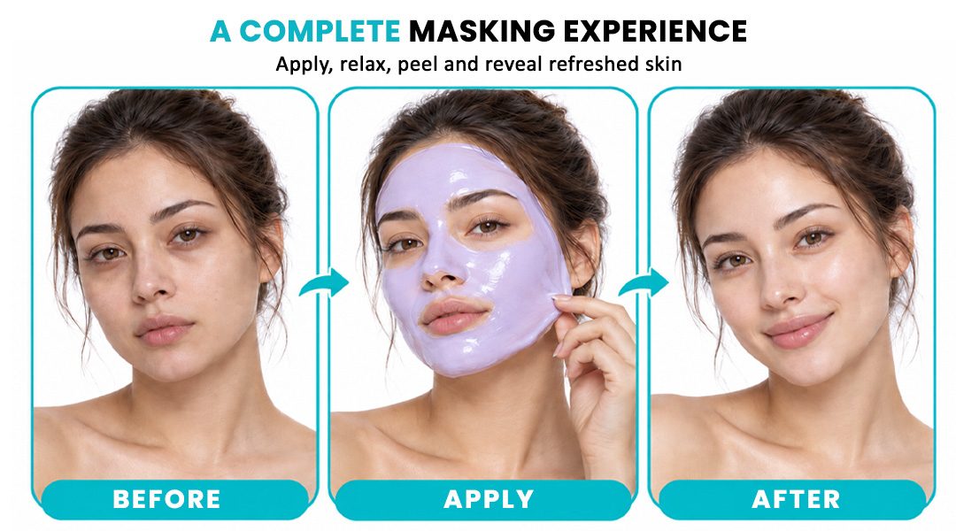 Before and after application of AllMask modelling mask