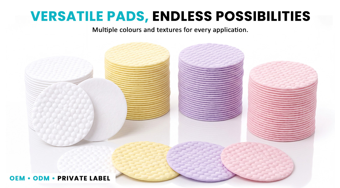 AllMask cosmetic pads in multiple colors and textures for beauty applications