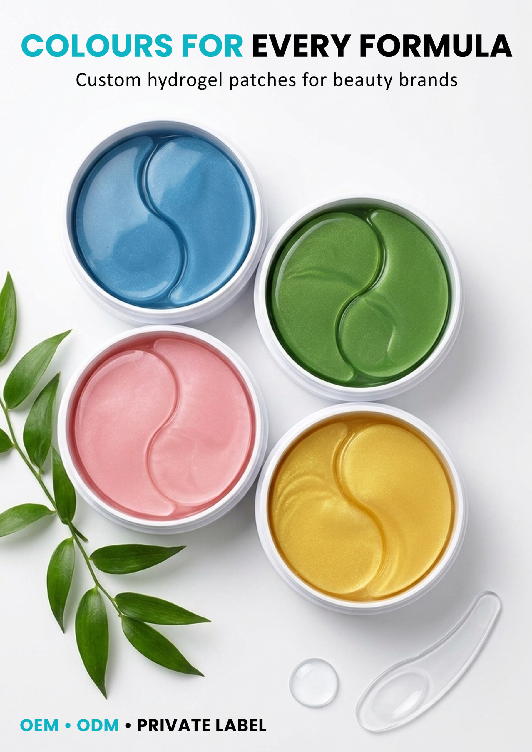 ALLMASK Hydrogel Under Eye Patches – Multiple Colors ALLMASK colorful hydrogel under eye patches in blue green pink and yellow