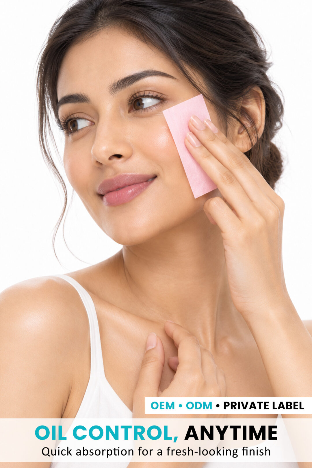 ALLMASK oil absorbing films for quick facial shine control and a fresh-looking complexion
