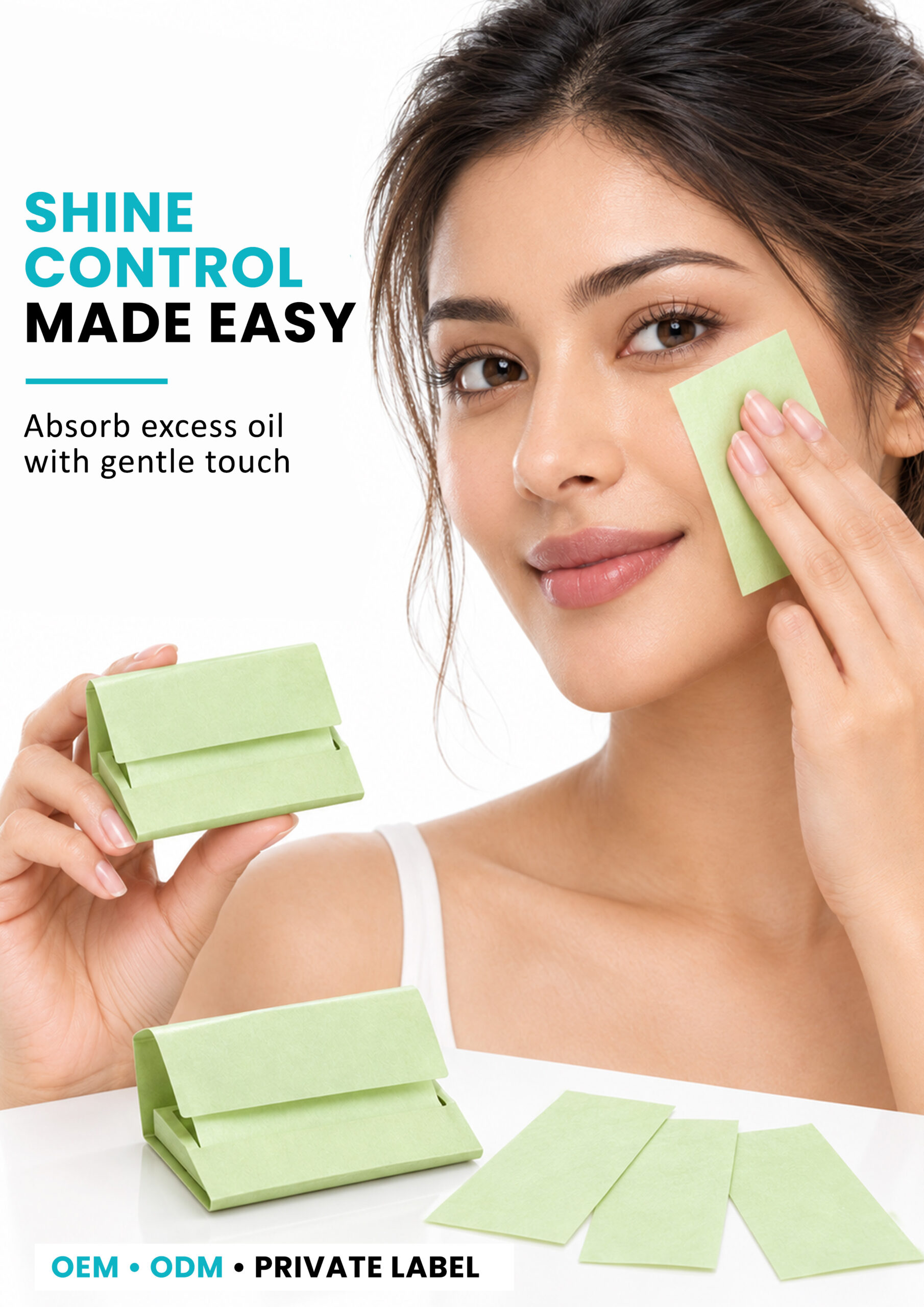 ALLMASK Oil Absorbing Films – Shine Control ALLMASK green oil absorbing films for gentle facial shine control