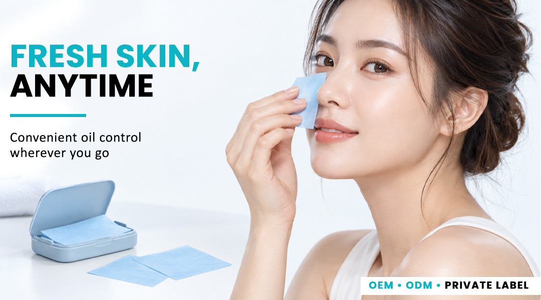 ALLMASK blue oil absorbing films for on-the-go facial oil control
