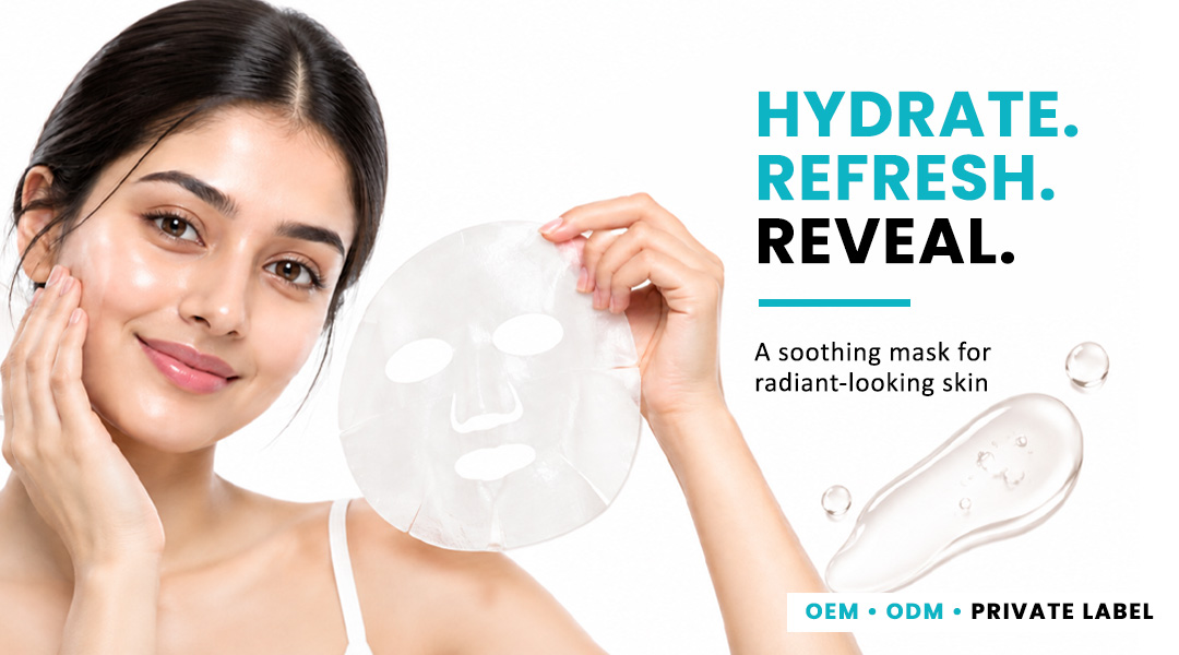 ALLMASK white facial sheet mask for hydrating and refreshing skincare