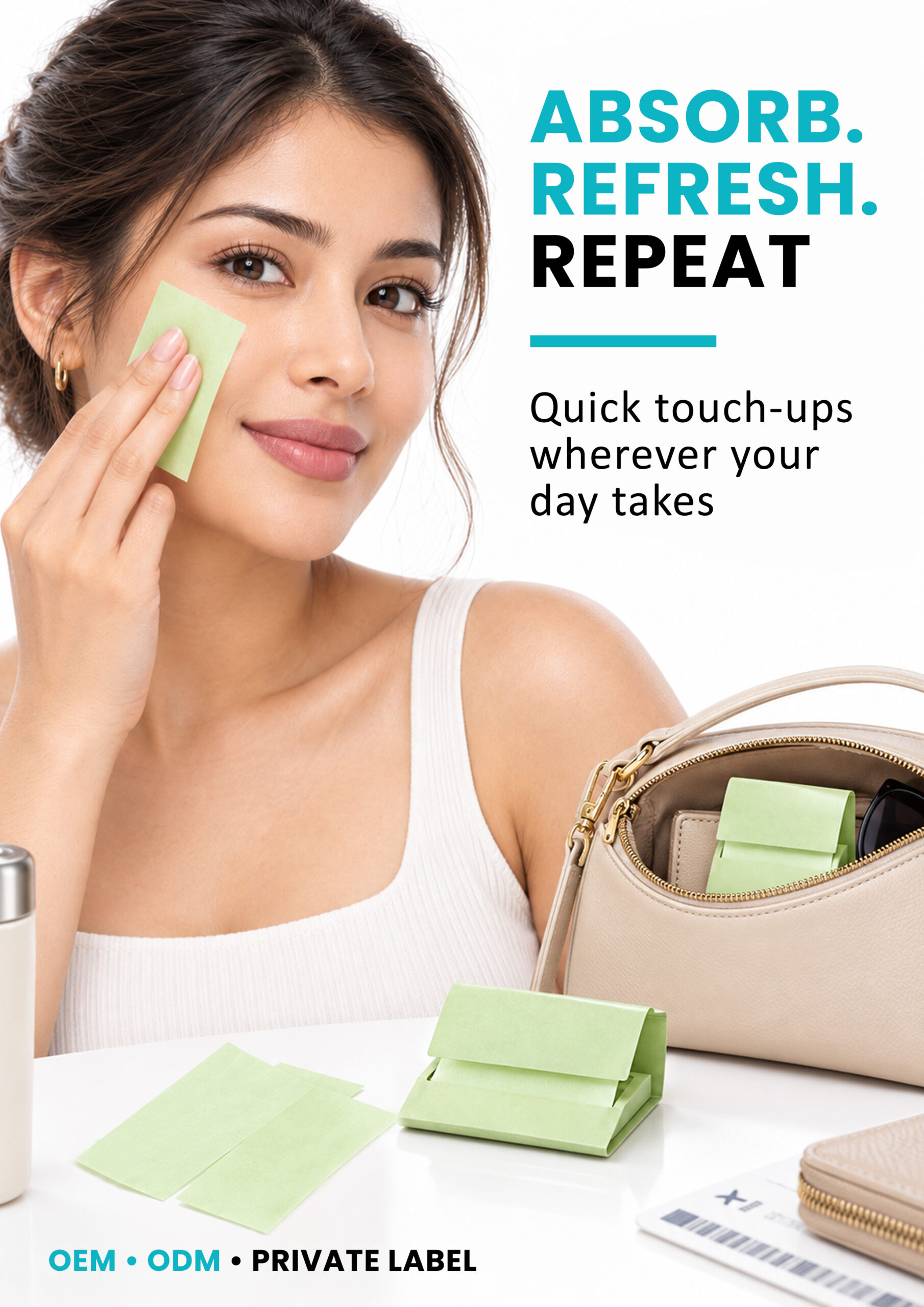 ALLMASK Oil Absorbing Films – Absorb and Refresh ALLMASK oil absorbing films for portable facial shine control